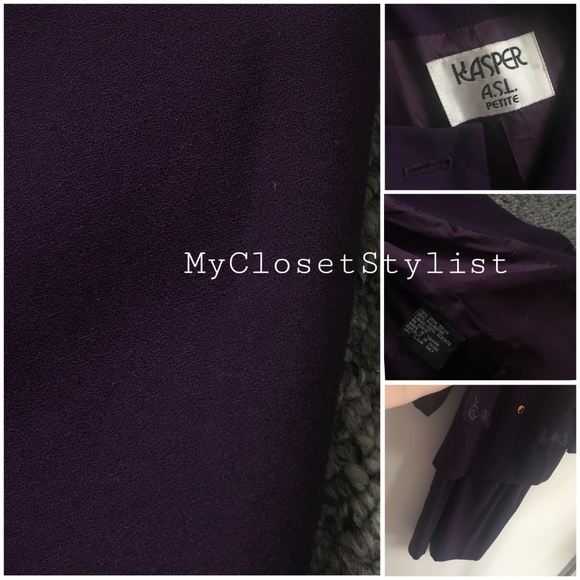 KASPER 2-PC Skirt Suit Set! $380 NWT Embroidered jacket 12p work dress events - Picture 4 of 6